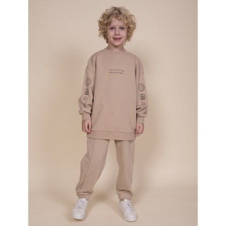 Sweatshirt for boys, height 92 cm, sandy color-12
