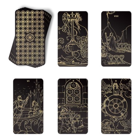 Tarot "Classic" gold, 78 cards (6x11 cm), 16+-5