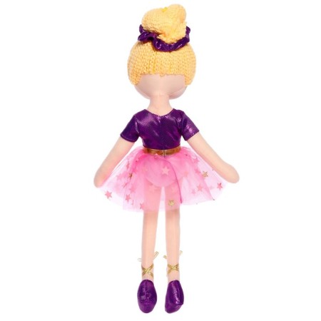 Soft doll "Ballerina Sofia in a purple dress", 40 cm-2