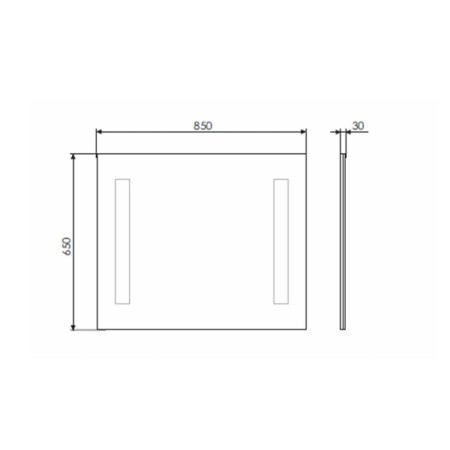 Mirror Comforty Jasmine 85, LED backlight, contactless sensor, 85x65 cm-3