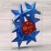 Jewelry decoration "Grace stars" (set 6 pcs) 6x6 cm, blue