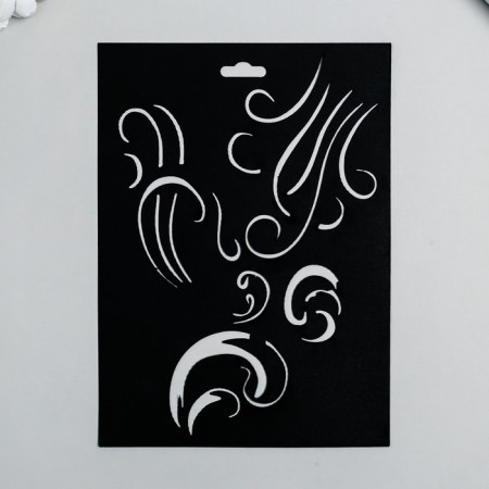 Plastic stencil "Flower ornament" No. 4 14.5x20cm