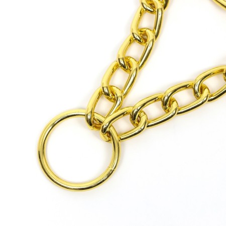Collar - half -knitwear three -row, 50 cm, wire thickness 2.5 mm, golden-4