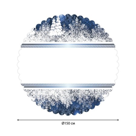 The tablecloth “Snow spruce”, round, Saten, d = 150 cm-1