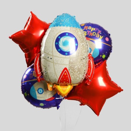 Bouquet of balls "Rocket", set of 5 pcs.
