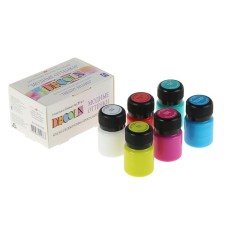 Paint on fabric, set of 6 colors x 20 ml, ZHK Decola 