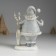 Polystone souvenir "Santa Claus in a gray coat with a gray deer" 10.5x6x15.5 cm