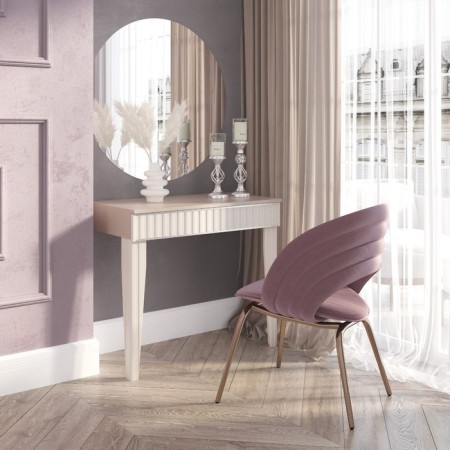 Toilet table "Beatrice No. 5", 850 × 470 × 750 mm, Palermo color / software Latte / Prima Beige-2