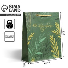 Gift laminated package, packaging, Pressent with Love, ML 21 x 25 x 8 cm