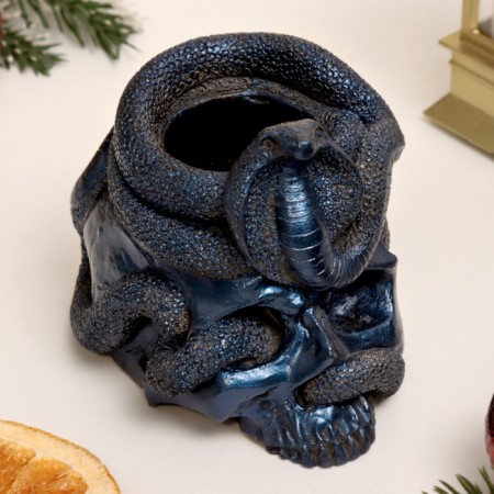 Snowline "Snake on the Skull" Blue Lunar, 11x10x8cm-4