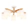 Suspended chandelier Ambrella TR83118/5 WH/LW, E27, 5x40W D700x325 mm, white, light wood