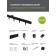 Cornice profile aluminum Facile Standard 320 cm, black color