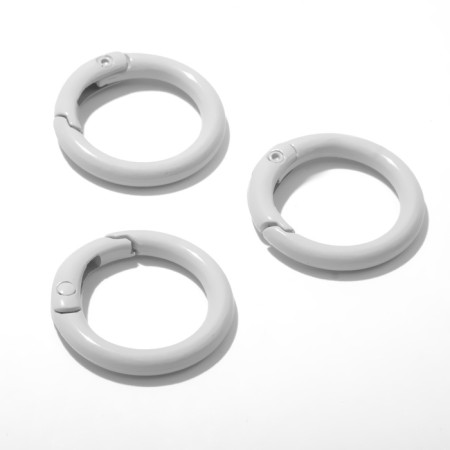Carabin "Ring" d = 2.5 cm (set3 pcs.), Color gray