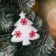 Soft suspension "Christmas tree in snowflakes" 6.5x8 cm, red-white