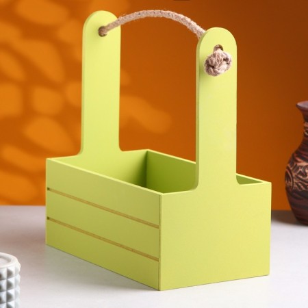 Box - wooden Kashpo 25x15x30 "Beloved Mom" ​​pistachio-1