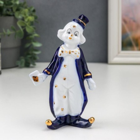 Souvenir Ceramics "Clown with Player Map" Cobalt 13x5.5x8 cm