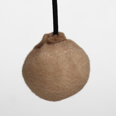 House for cats with a claw, with an oval shelf, 54 x 34 x 80 cm, felt, jute, brown-3