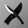 Hunter Knock "Bardi" 23cm, blade 116mm/3.5mm, eco -leather