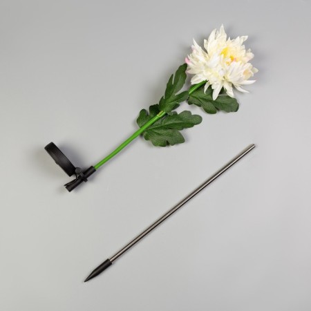 Garden lamp on the solar battery "White Chrysanthemum", 75 cm, 1 led, white glow-3