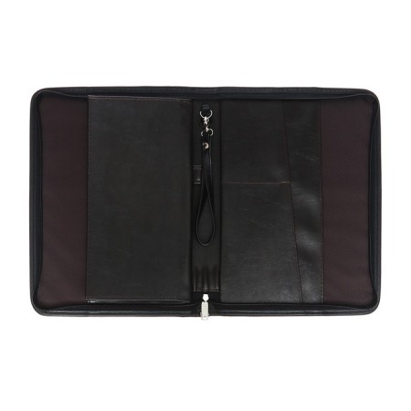 Business folder, artificial leather, 360 x 260 x 30 mm, handle "luxury" brown 6d011-4