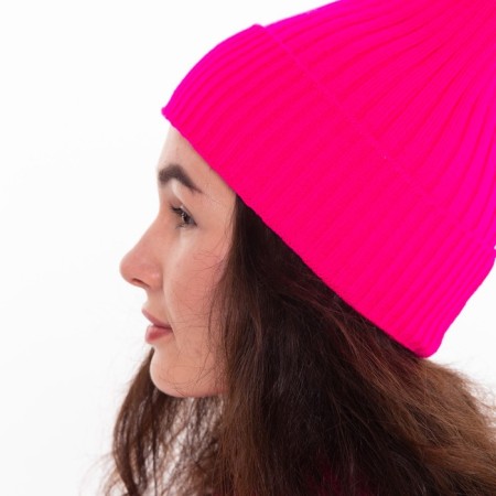 Female Winter hat, pink color, size 52-56-2