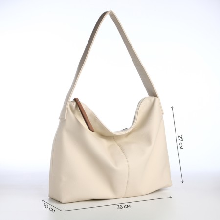 Women's bag with lightning, beige color-2