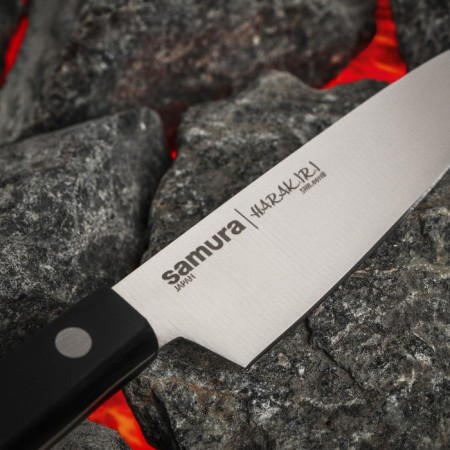 Koty Kitchen Samura Harakiri, for vegetables, blade 10 cm, black hilt-2