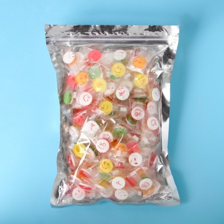 Caramel Lollipop "Askorbinka with an emoticon" (lemon, strawberries, apple, stake), 500 g-2