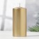 Candle - paraffin, varnished, gold metallic cylinder, 5.6 × 12 cm