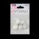A set of buttons on the leg, d = 21.5 mm, 5 pcs, white/silver color