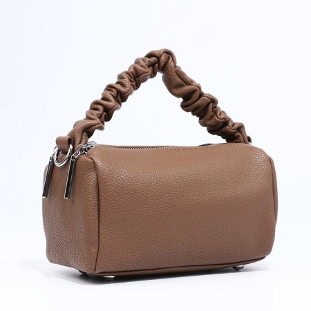 Baget bag with zipper, brown color-2