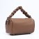 Baget bag with zipper, brown color