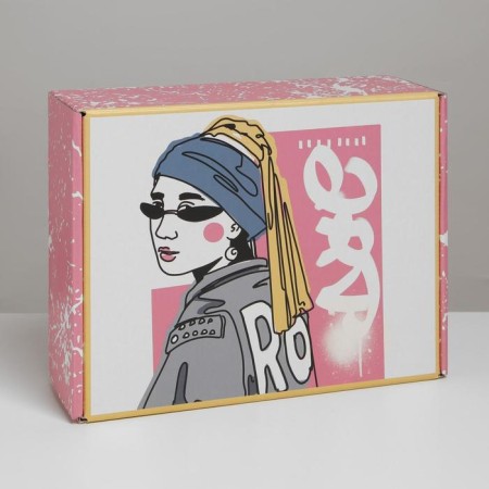 Gift folding box, packaging, “Girl with Seryozha”, 27 x 21 x 9 cm-1