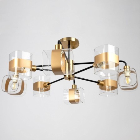 Cutilux CL140181, 76x76x31 cm, 8x60W, E14, brown color chandelier-2