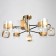 Cutilux CL140181, 76x76x31 cm, 8x60W, E14, brown color chandelier