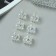 Hair crab "Avanti" (set 6 pcs) cloves, 2 cm, transparent