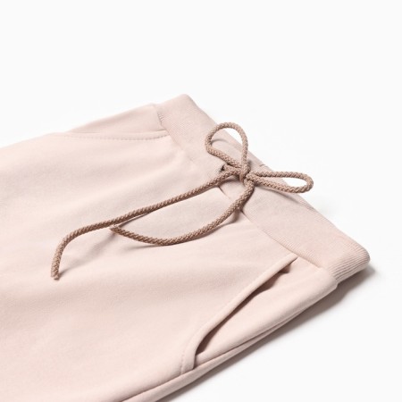 A set for a girl (sweatshirt, trousers) comb, beige color, height 98 cm-4