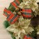 New Year's wreath D-30 cm "Bright fairy tale" bows with berries flowers