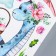 Sticker Plastic Interior Color Rostomer "Dinosaurus and Basket with Flowers" 50x70 cm