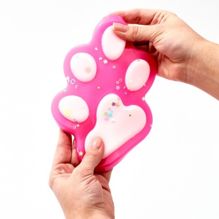 Squash anti -stress - a toy "Cat's foot", with sparkles, mix-2