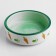Ceramic bowl with carrots 100 ml 8.8 x 8.8 x 3 cm, green-white