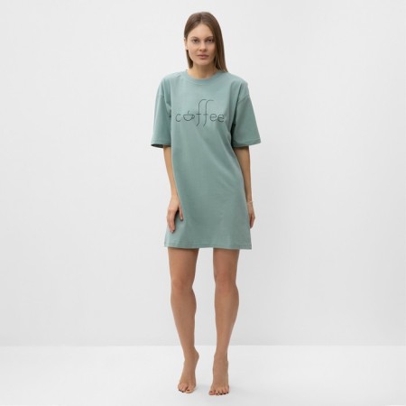 Women's home dress "Coffe", mint color, size 50-3