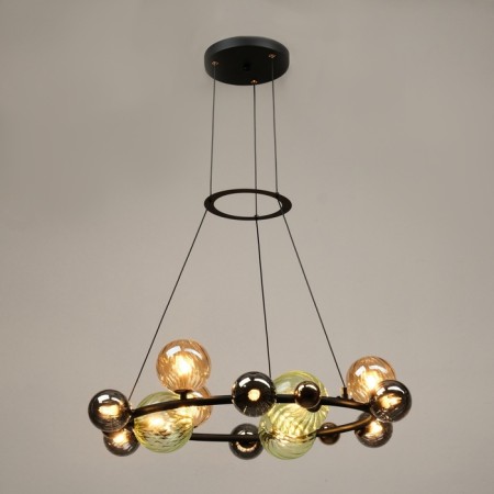 Svetnik "Desio" 12xg9 black and gold 67x67x18-118 cm-1