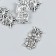 Decor for creativity Metal "Dragon" set 6 pcs silver 1.6x2.7 cm