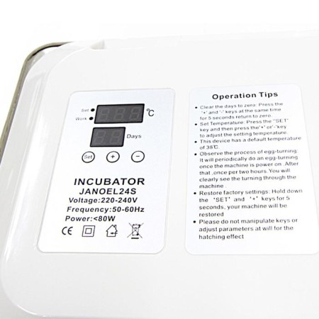 Incubator, 24 eggs, automatic coup, 220 V, Janoel-2