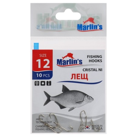 Hook Marlin’s bream Cristal Ni No. 12, 10 pcs.