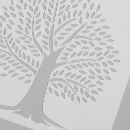 Plastic stencil "tree" 15x15 cm-2