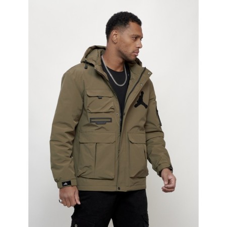 Sports male jacket, size 48, dark beige color-7