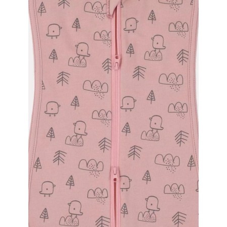 Diamond cocoon with a hat MOWBABY BIRDS, height 62 cm, pink color-2