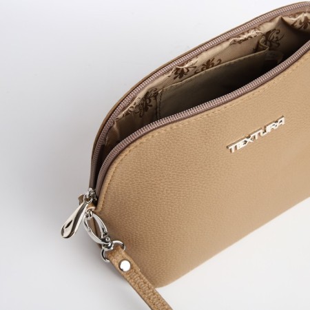 Women's bag over the shoulder Textura, small size, beige color-6